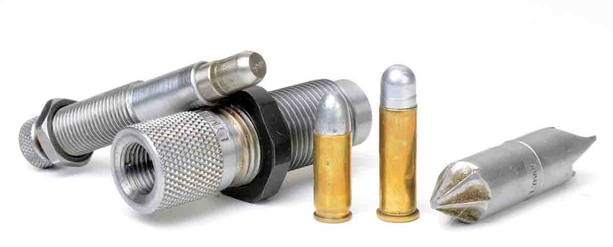 Two reloading tools necessary for good cast bullet handloads are a properly sized case expanding and belling die and a good case mouth deburring tool.